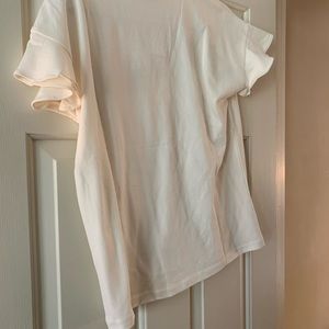 Cream short sleeve JCrew Shirt. NWT size M